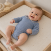 GRAY LABEL Baby overálek s límečkem GOTS - Blue Moon / Cream