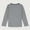 GRAY LABEL Triko L/S GOTS - Blue Grey - Off White