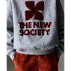 THE NEW SOCIETY Mikina Space - Mist Melange