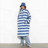 VIVI MARI Kabát do deště Bold stripes blue/sand