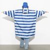 VIVI MARI Kabát do deště Bold stripes blue/sand