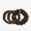 SLIP Hedvábné gumičky Midi/Large - Dark Brown 3x