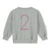 GRAY LABEL Narozeninová mikina GOTS - New Fit - Grey Melange - Berry