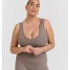 SISTERLY TRIBE Sportovní podprsenka V-Neck - Clay