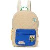 STUDIO NOOS Midi batoh - Ecru Teddy Cobalt FP