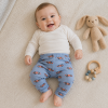BOBO CHOSES Race Car all over leggings - LIGHT BLUE