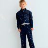 THE NEW SOCIETY Kalhoty Mia - Blue Denim