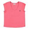 SISTERS DEPARTMENT Dámské tričko w/ deep round neck | Pink w/ "Sunday slice"print