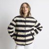 VIVI MARI Oboustranná bunda Ultra Light Puffer black/bold stripes black-sand