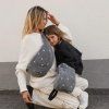 STUDIO NOOS Mini batoh - Denim Grey Hearts