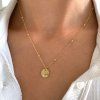 VICTOIRE COLLECTION Náhrdelník Hammerd round pendant