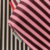 THE STICKY SIS CLUB Toaletní taška Knitted stripes - chocolate + bubblegum
