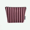 THE STICKY SIS CLUB Toaletní taška Knitted stripes - chocolate + bubblegum