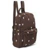 STUDIO NOOS Midi batoh Puffy - Brown Hearts