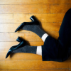 KLUE Třpytivé ponožky Lyocell Black 36-40