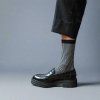 KLUE Třpytivé ponožky Lyocell Stripes Black 36-40