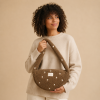 STUDIO NOOS Taška Cross body Teddy Mini - Brown Hearts