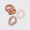 KITSCH Saténové gumičky Rosette Ruched - Terracotta