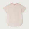 GRAY LABEL Overal s krátkým rukávem pro miminka GOTS - Faded Pink - Cream