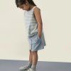 GRAY LABEL Top - tílko Boxy GOTS - Stone Grey - Cream