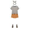 GRAY LABEL Oversize triko GOTS - Stone Grey - Cream
