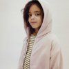 GRAY LABEL Mikina s kapucí na zip GOTS - Faded Pink