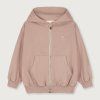 GRAY LABEL Mikina s kapucí na zip GOTS - Faded Pink