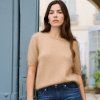NATHAEL PARIS Svetr z angory - Taupe