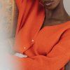NATHAEL PARIS  Kardigan oboustranný - Tangerine