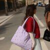 STUDIO NOOS Taška mom bag Puffy -  Purple Hearts