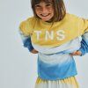 THE NEW SOCIETY Mikina Tie Dye - Mimosa Yellow