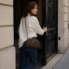 FREYA ESTEPHAN Leather handbag small - Dunkelbraun