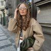 FREYA ESTEPHAN Kožená kabelka medium - Dunkelgrün