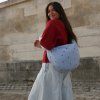STUDIO NOOS Taška Cross body Puffy - Light Blue Hearts