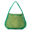 STUDIO NOOS Taška Macrame mom - síťka Green & vnitřní taška Blue Yellow