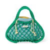 STUDIO NOOS Taška Macrame mini - síťka Green & vnitřní taška Blue Yellow