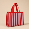 THE STICKY SIS CLUB Taška shopper Knittedstripes - cerise + ballet