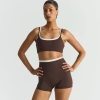 SISTERLY TRIBE Softsculpt šortky s dvojitou vrstvou – Espresso (3)