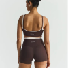 SISTERLY TRIBE Softsculpt šortky s dvojitou vrstvou – Espresso (2)