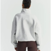 SISTERLY TRIBE Oversized mikina se zipem – Grey Marl (4)