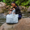 RIVEDROITE PARIS Taška Tote bag Marcel XS Light Washed Denim