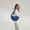 STUDIO NOOS Taška Cross body mini Denim Dark Blue White Hearts
