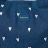 STUDIO NOOS Taška mom bag Denim Dark Blue White Hearts (5)