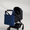 STUDIO NOOS Taška mom bag Denim Dark Blue White Hearts (2)
