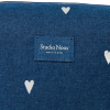 STUDIO NOOS Toaletní taštička Denim Dark BlueWhite Hearts (3)