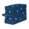 STUDIO NOOS Toaletní taštička Denim Dark BlueWhite Hearts (1)