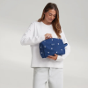 STUDIO NOOS Toaletní taštička Denim Dark BlueWhite Hearts (5)