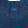 STUDIO NOOS Taška mom bag Denim Dark Blue Red Hearts (4)