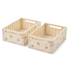 LIEWOOD Sada 2 úložných boxů Weston M Peach Sea shell (2)