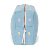 STUDIO NOOS Toaletní taštička Denim Light BLue Hearts (1)